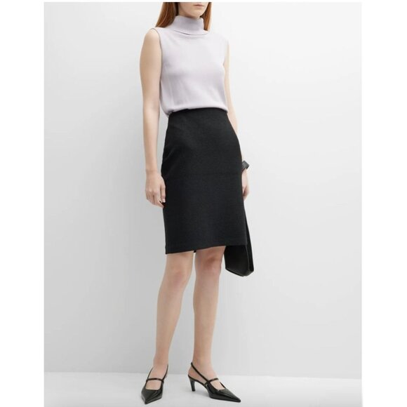 ST.JOHN COLLECTION Black Santana Boucle Knit Pencil Skirt Size 4 - Picture 1 of 9